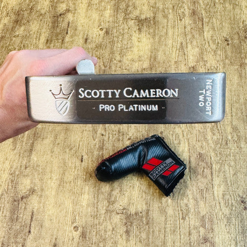 LH Scotty Cameron Pro Platinum Newport Two Putter w/ Headcover, 34"